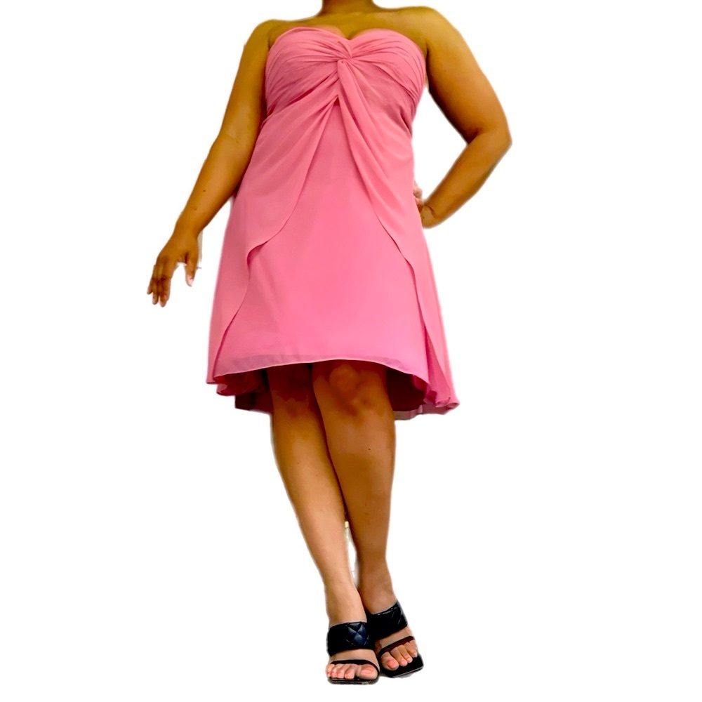 Bill Levkoff Pink Cocktail/Bridesmaid Dress
